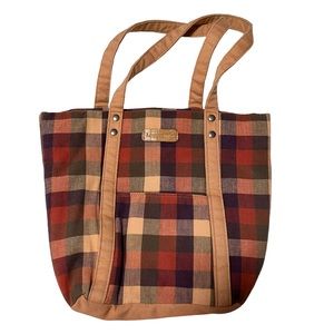 Longaberger Plaid Mini Tote Bag